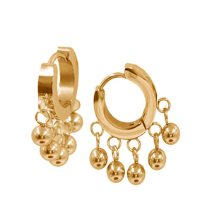 Γυναικεία σκουλαρίκια κρικάκια ατσάλι 316L χρυσό